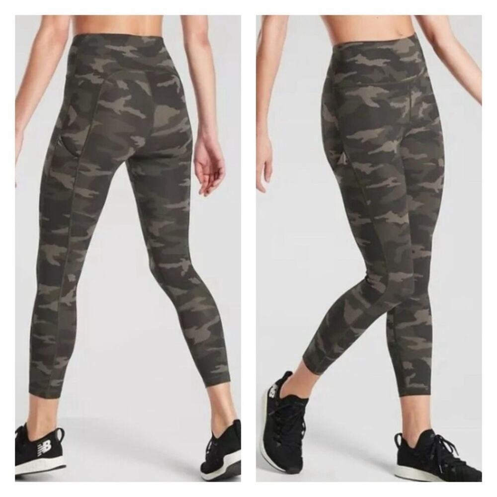 Athleta Ultimate 7/8 High Rise Activewear Leggings S Camo - Picture 1 of 6
